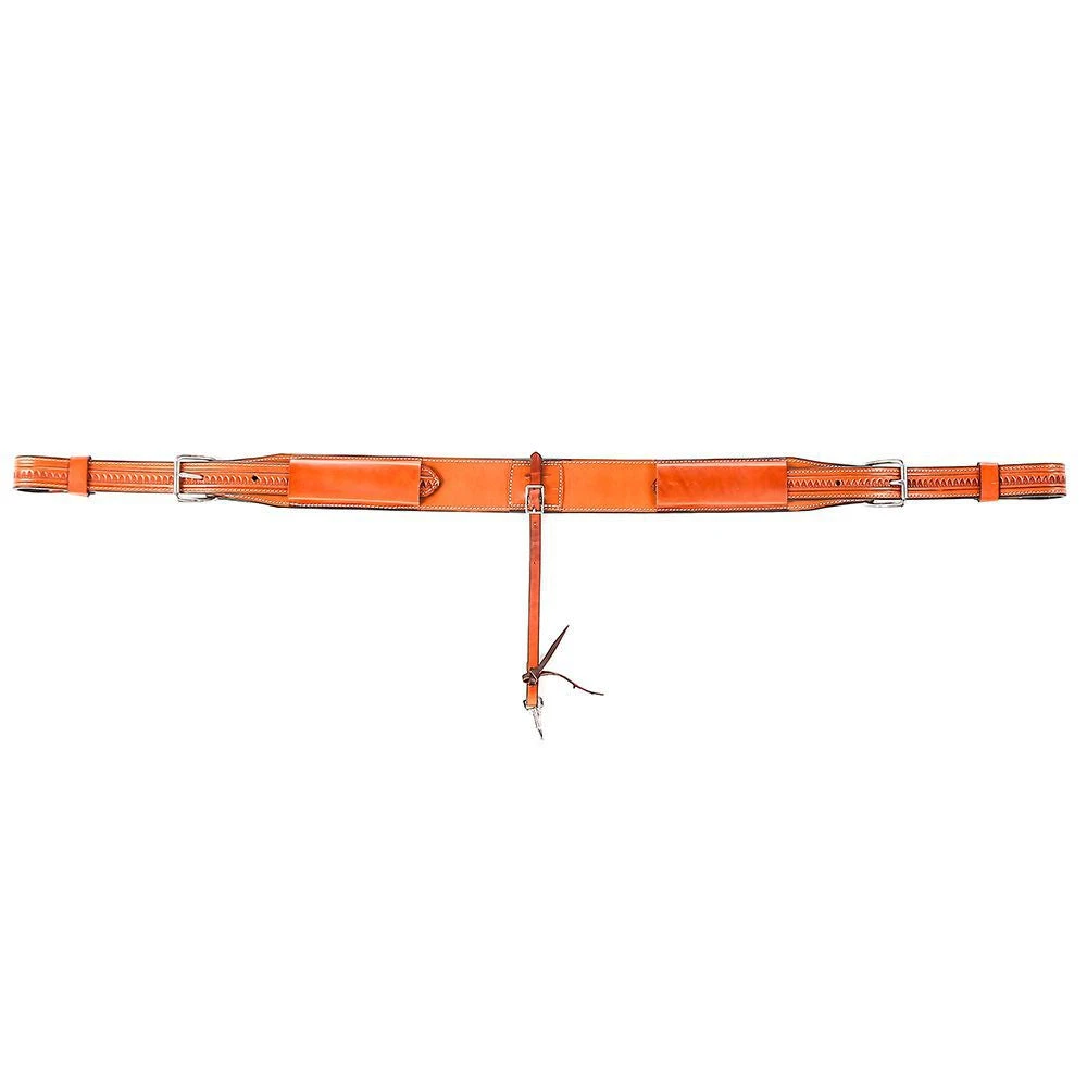 Circle Y Saddlery Reg. Oil 3in. Shell Tooled Flank Cinch 4 Circle Y Saddlery Reg. Oil 3in. Shell Tooled Flank Cinch - Image 2