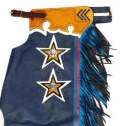 Jerry Beagley Braiding Co. Large Youth Chap W/Flag 7 Jerry Beagley Braiding Co. Large Youth Chap W/Flag -NR Classic Horse Gear Shop 1002MF 2