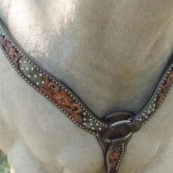 Circle Y Saddlery Dark Flash Arizona Flower Breast Collar -NR Classic Horse Gear Shop 1008 23 SC 2