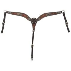 Circle Y Saddlery Dark Flash Arizona Flower Breast Collar -NR Classic Horse Gear Shop 1008 23 SC pg 20234