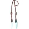 Martin Saddlery Single Ear Headstall With Turquoise Blood Knots -NR Classic Horse Gear Shop 105208 default l