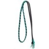 Rafter T Ranch Company Leather Barrel Rein With Turquoise Braid -NR Classic Horse Gear Shop 106103 default l
