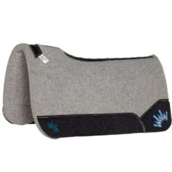 Best Ever Pads Kush 1 Inch Felt Saddle Pad With Black Elephant Wear Leathers