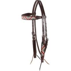 Cashel Company Chocolate And Tan Beaded Browband Headstall