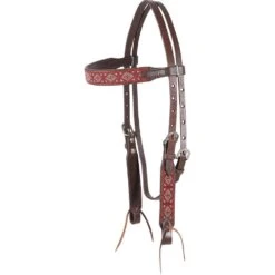 Cashel Company Turquoise/Rust Beaded Browband Headstall
