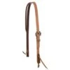 Cowperson Roughout Slit Ear Headstall With Antique Bar Buckle