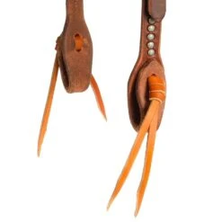 Cowperson Tack Copper Patina Dot Headstall -NR Classic Horse Gear Shop 1210599 2
