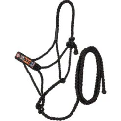 Tough 1 Mule Tape Halter With Beaded Nose And 10ft Lead Rope