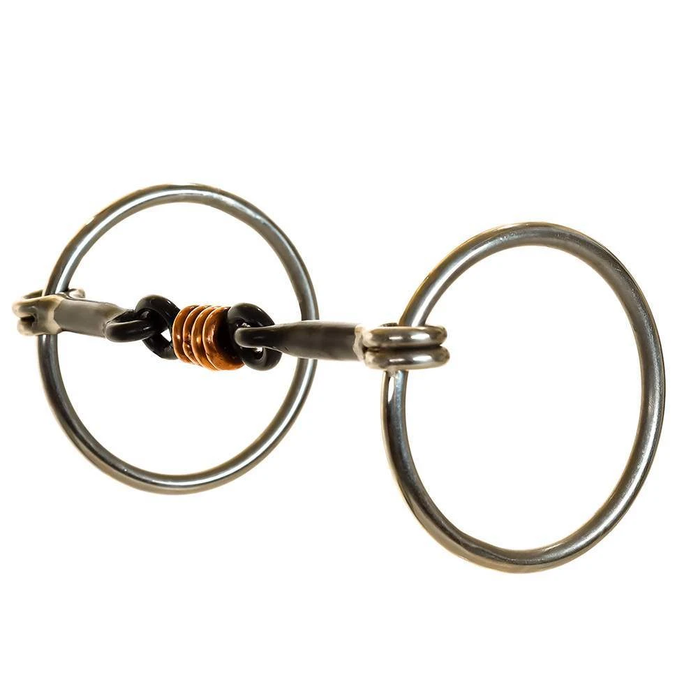 NRS Dogbone Loose Ring Snaffle Bit W/Copper Rings 3 NRS Dogbone Loose Ring Snaffle Bit W/Copper Rings