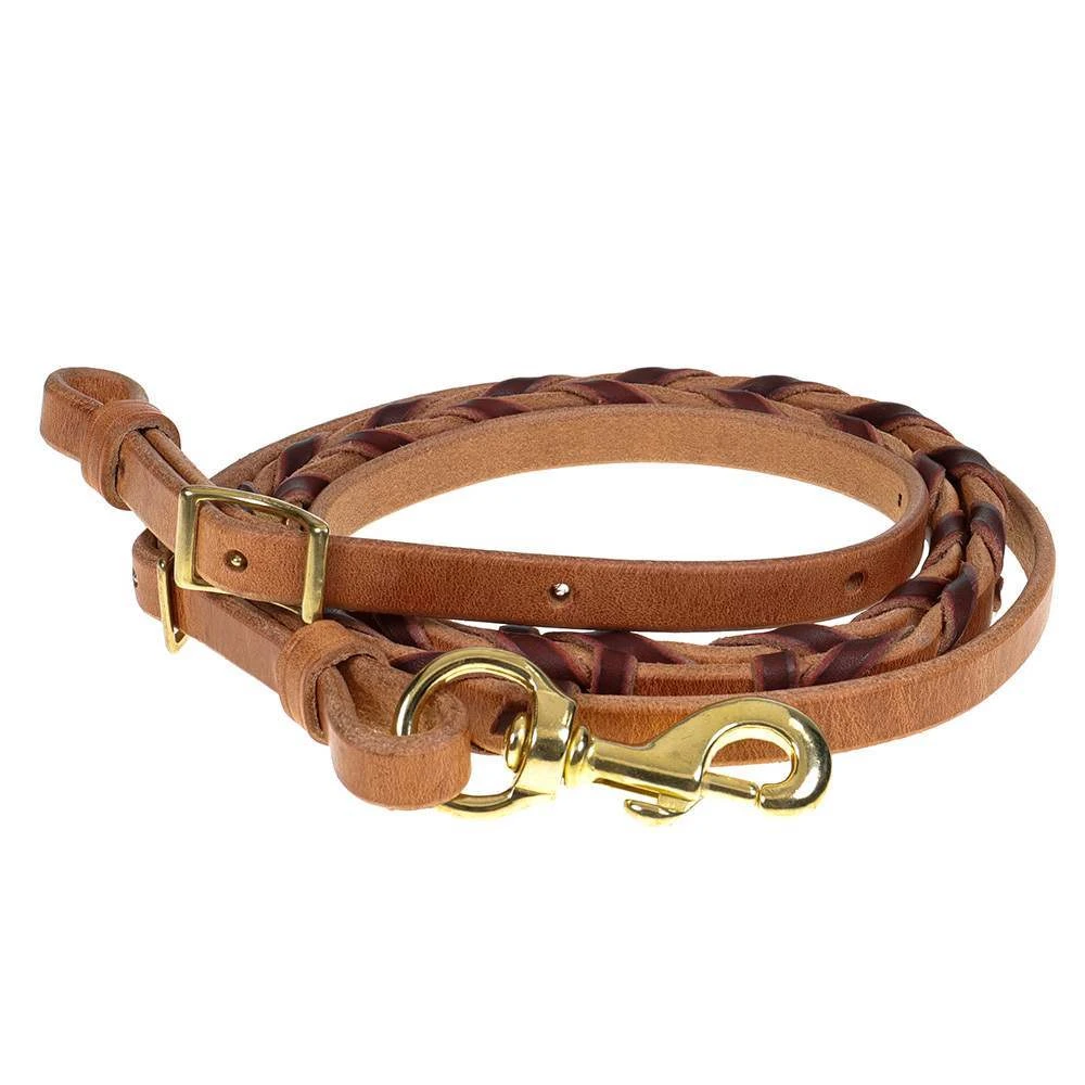 Nrs Tack Latigo Laced Harness Leather Barrel Rein 3 Nrs Tack Latigo Laced Harness Leather Barrel Rein