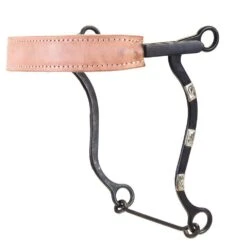 NRS Flat Leather Noseband Hackamore Bit