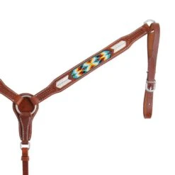 Oxbow Tack Peyote Rawhide And Beaded Inlay Breast Collar