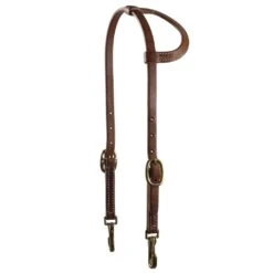 Professionals Choice Harness Leather Single Ear Snap Cheek Headstall