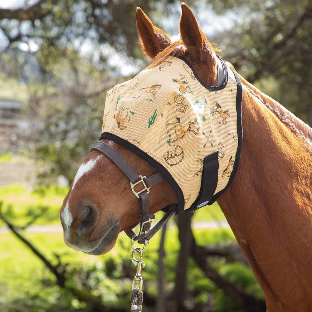 Mackey Equine Accessories Southwest Mesh Fly Mask With Fleece Binding 3 Mackey Equine Accessories Southwest Mesh Fly Mask With Fleece Binding