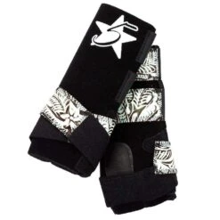 5 Star Equine Products Supplies Inc. 5 Patriot Front Splint Boots With Turquoise Dallas Floral Pull Tabs