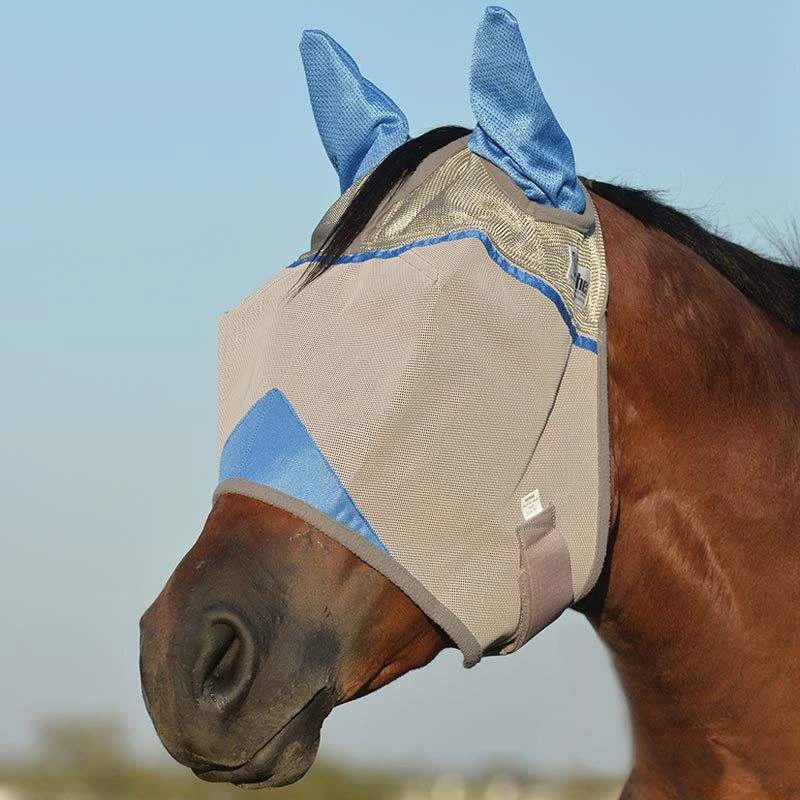 Cashel Company Wounded Warrior Crusader Blue Horse Fly Mask With Ears 3 Cashel Company Wounded Warrior Crusader Blue Horse Fly Mask With Ears