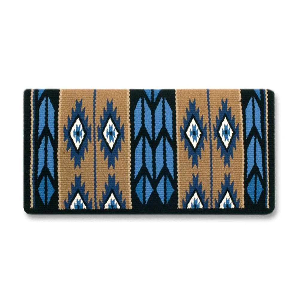 Mayatex Flying Eagle Blue Wool Saddle Blanket 3 Mayatex Flying Eagle Blue Wool Saddle Blanket