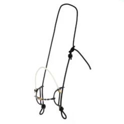 Dutton Bits Twisted Dogbone Sliding Draw Gag & Rope Nose Horse Bit