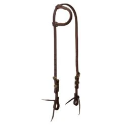 Weaver Leather Vintage Brass Heel Buckle Single Ear Headstall