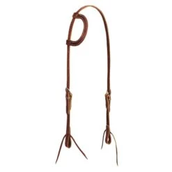 Weaver Leather 5/8in Single Ear Brown Latigo Leather Headstall