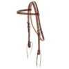NRS Chocolate Roughtout Browband Headstall W/Pink Buckstitch -NR Classic Horse Gear Shop 200419 599348