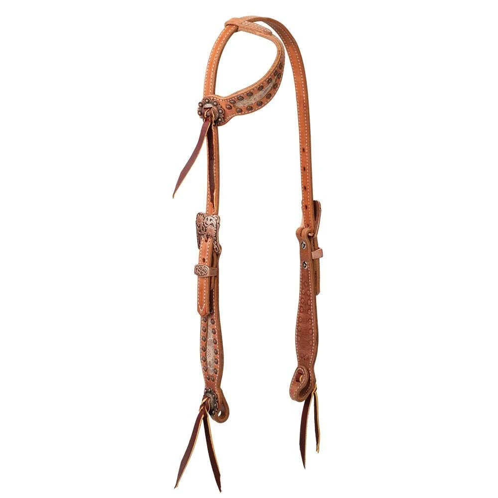 Weaver Leather Copper Blossom Single Ear Headstall 3 Weaver Leather Copper Blossom Single Ear Headstall