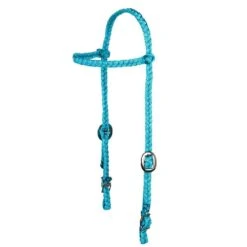 Jerry Beagley Braiding Co. Nylon Turquoise Braided Pony Headstall -NR Classic Horse Gear Shop 203835 615957