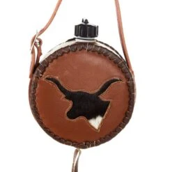NRS Leather-Covered Canteen With Inlay -NR Classic Horse Gear Shop 224173 710662