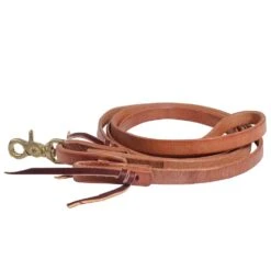 Professionals Choice 5/8in X 8ft Herman Oak Leather Roping Rein With Waterloops