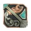 NRS Turquoise Arrow Square Saddle Concho Set 1 NRS Turquoise Arrow Square Saddle Concho Set -NR Classic Horse Gear Shop 233251 746742