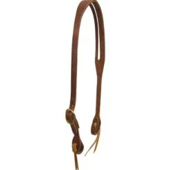 Cowperson Tack Single Brass Buckle Slot Ear Headstall