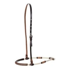Martin Saddlery Chocolate Double Rope Noseband With Rawhide