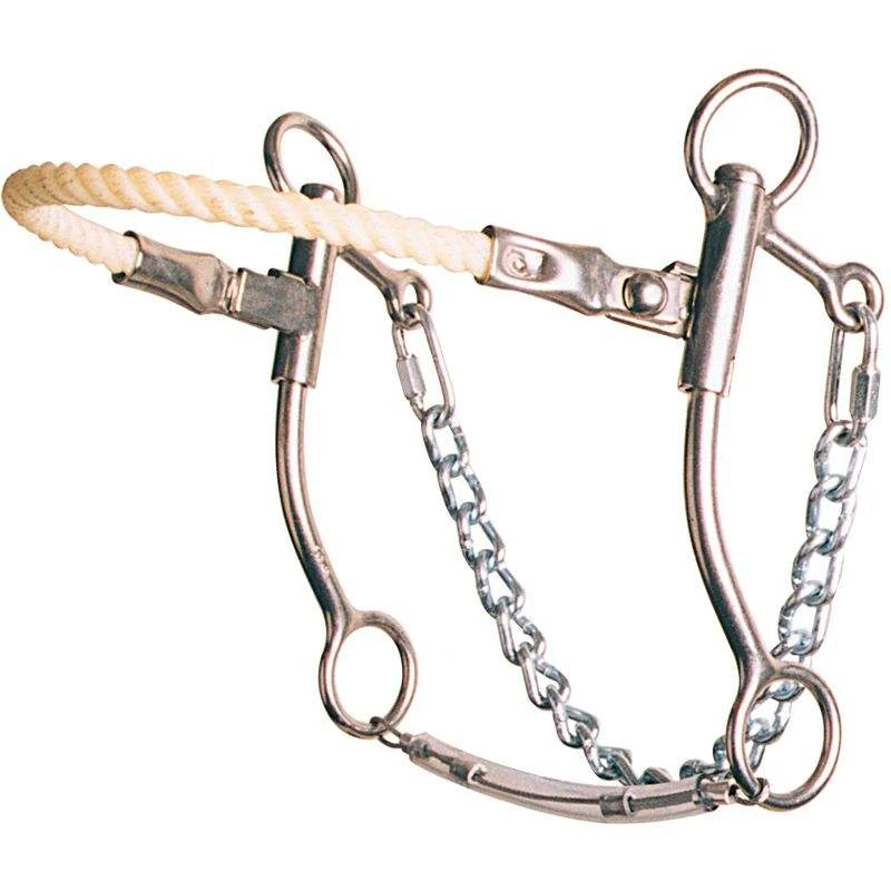 Reinsman Jim Warner Hackamore Rope Nose Bit 3 Reinsman Jim Warner Hackamore Rope Nose Bit