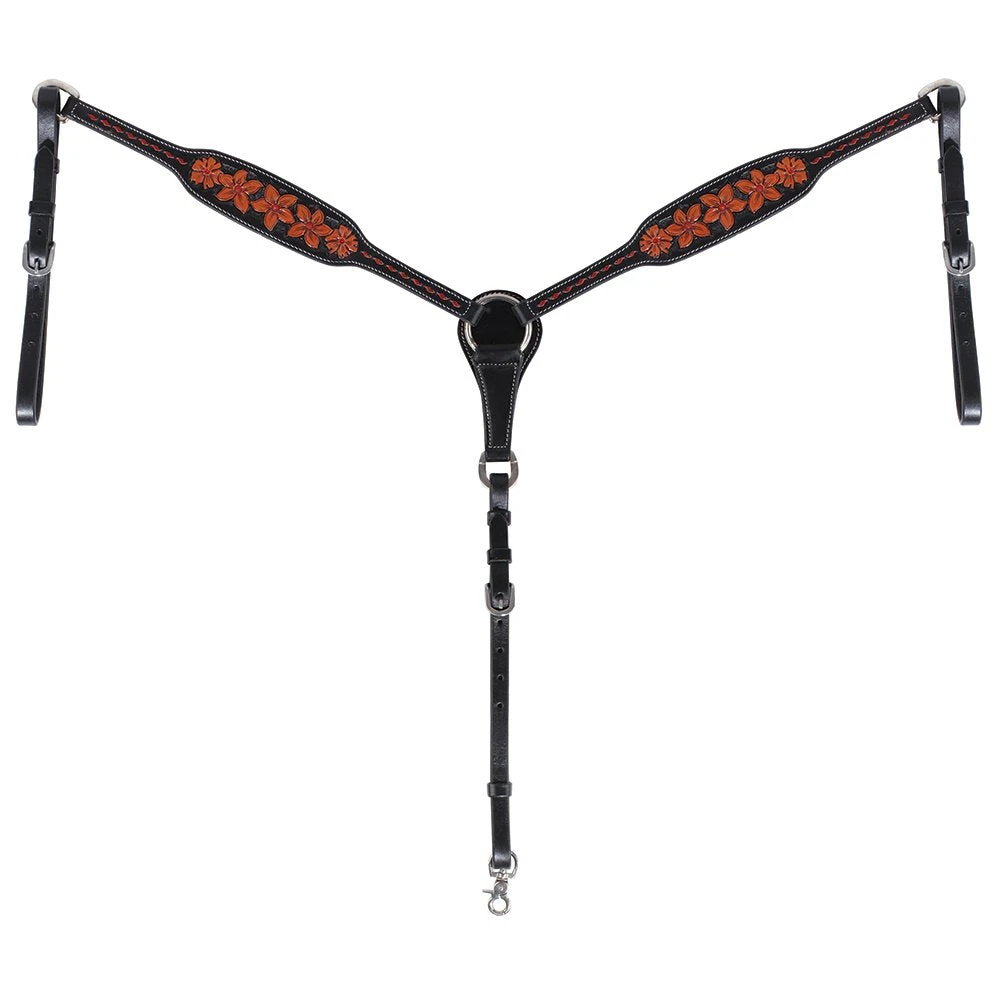 Professionals Choice Black/Red Floral Breast Collar 4 Professionals Choice Black/Red Floral Breast Collar - Image 2