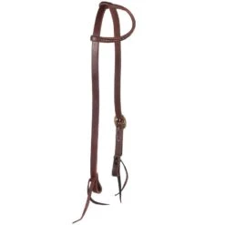 NRS Tack Medium Oiled Single Ear Headstall With Single Buckle