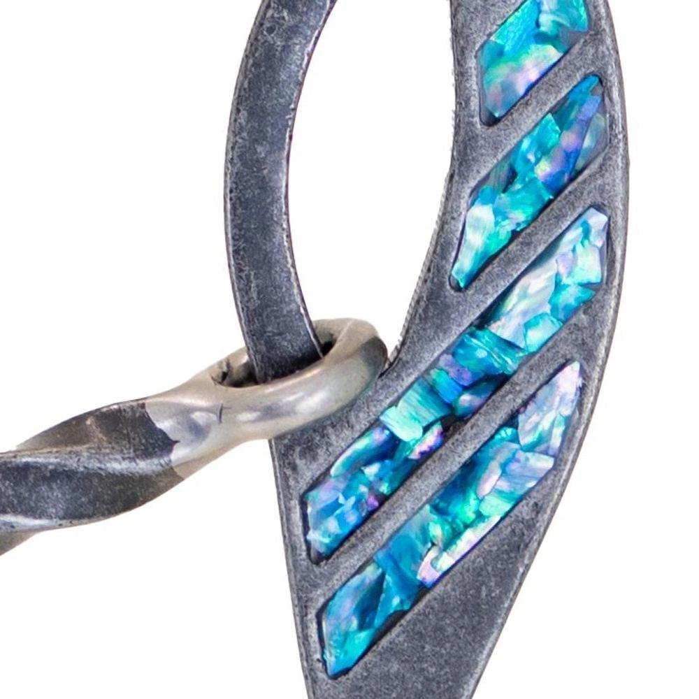 Cowboy Tack Turquoise Twisted Dog Bone Gag Bit 4 Cowboy Tack Turquoise Twisted Dog Bone Gag Bit - Image 2