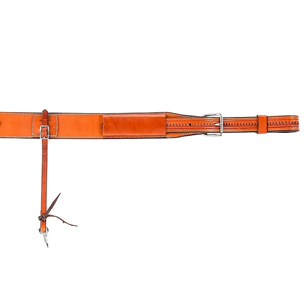 Circle Y Saddlery Reg. Oil 3in. Shell Tooled Flank Cinch 3 Circle Y Saddlery Reg. Oil 3in. Shell Tooled Flank Cinch