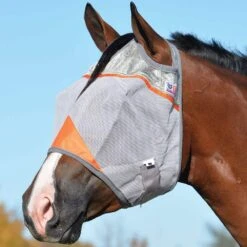 Cashel Company Animal Rescue Crusader Orange Horse Fly Mask