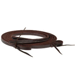 Nrs Tack 5/8in. X 7'6in. Oiled Latigo Double Stitched Split Reins