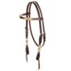 Oxbow Tack Rawhide Braided Chocolate Browband Headstall