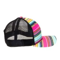 Best Ever Pads Saddle Pink Serape Embroidered Logo Mesh Back Trucker Cap -NR Classic Horse Gear Shop BE SERAPE2 4