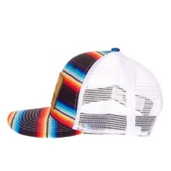 Best Ever Pads Saddle Serape Print Leather Logo Patch Mesh Back Trucker Cap -NR Classic Horse Gear Shop BE SERAPE 2