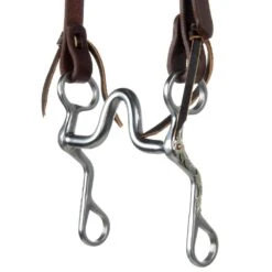 NRS Solid Port Bit W/Floral Buckle Single Ear Headstall -NR Classic Horse Gear Shop BS001 4