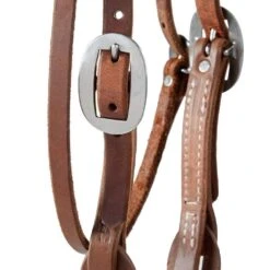 Nrs Tack Oiled 5/8 Inch Single Ear Box Loop Headstall With Throat Latch -NR Classic Horse Gear Shop NRS BLSEHOTL 03