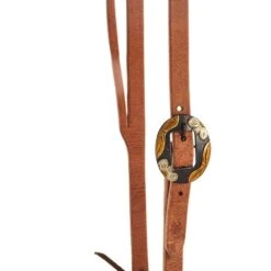 Nrs Tack Roughout 5/8 Inch Slit Ear Headstall With Silver Flower Brass Bar Cart Buckle 5 Nrs Tack Roughout 5/8 Inch Slit Ear Headstall With Silver Flower Brass Bar Cart Buckle -NR Classic Horse Gear Shop NRS SLTEHRO 410F 02