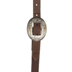 Nrs Tack Oiled 5/8 Inch Box Loop Single Ear Headstall With Floral Cart Buckles -NR Classic Horse Gear Shop NRS SPEHO 410 1