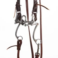 Professionals Choice Horse Bridle Set With Twisted Correctional Port 7 Shank Bit -NR Classic Horse Gear Shop PL NRS SHKBRR 1051 02