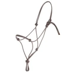 Steele Halters Average Horse Rope Halter 13 Steele Halters Average Horse Rope Halter -NR Classic Horse Gear Shop SRH GREY MAROON 01