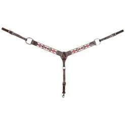 Cashel Company White/Red Beaded Breast Collar -NR Classic Horse Gear Shop sa bc192bd whrd 1